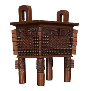 Adorno Cuadrado de Bronce Morado Copper World 1826 Fuwu para el Hogar, Oficina, Mesa, Regalo, Objeto Decorativo - Product Image 4
