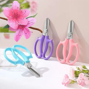 Tijeras florales de acero inoxidable de alta calidad Oem K196, tijeras de jardín coloridas para bricolaje, herramientas de floristería Oem para jardinería y poda de flores. - Product Image 1