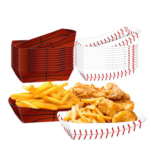 Nouvelle boîte en carton en forme de bateau pour fête sur le thème du football américain, idéale pour poulet frit et burgers - Product Image 3