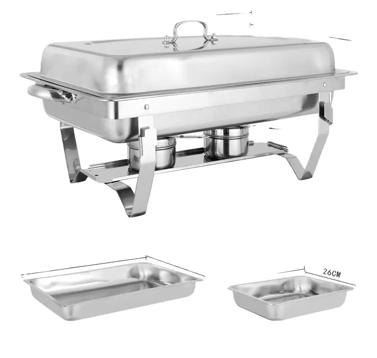 Hot sale stainless steel buffet dishes chafing buffet set food warmers chaffing dishes for catering
