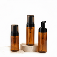Bouteille distributrice de mousse en plastique vide couleur marron personnalisée, flacon pompe à mousse pour savon liquide, emballage pour produits de nettoyage et de soin de la peau