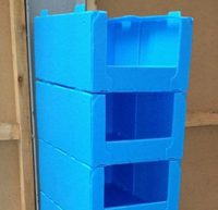 Boîte de rangement pour vêtements en plastique, bac de tri pour vêtements, haute qualité, entrepôt, ondulé, empilable, personnalisable