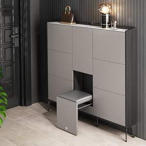Moderno e minimalista Ultra-sottile mobile <span class=keywords><strong>per</strong></span> scarpe di lusso <span class=keywords><strong>per</strong></span> piccoli appartamenti 17 spazio <span class=keywords><strong>corridoio</strong></span> casa mobili convertibili in legno - Product Image 2