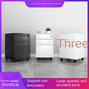 Mobiletto Archivio Inferiore per Scrivania con Tre Cassetti Ignifugo Armadietto Mobile in Ferro con Serratura Design Moderno e Semplice - Product Image 5