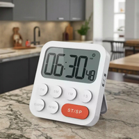 Timer jam H-5249 minimalis LCD, tampilan Digital hitung mundur waktu braket memasak belajar dapur hitung mundur waktu elektronik