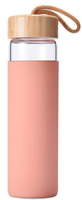 Bouteille d'eau en verre borosilicate avec logo personnalisé, couvercle en silicone, écologique et recyclable, avec échelle de temps