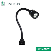Lampe de travail industrielle portable ONN-M3W 12V/24V/220V avec lumière de mécanique flexible à col de cygne IP65 lumière de travail étanche