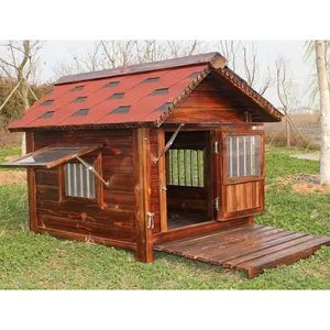 주문을 받아서 만들어진 현대 옥외 나무로 되는 애완 동물 집