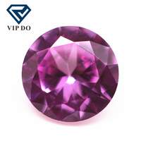 0,8 mm-12mm Brillant schliff Runds chliff 2 # rosa Rubin Korund Edelsteine synthetische runde Form 2 # rosa Korund Saphir Edelsteine