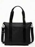 Sac fourre-tout tressé pour femme, grande capacité 20L, en nylon, à ouverture simple, design tendance, avec broderie, multi-usages pour le shopping et les voyages