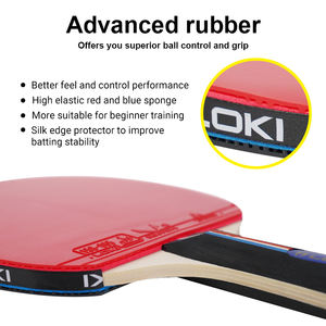 Factory <span class=keywords><strong>Outlet</strong></span> 13mm Espesor estándar 7 capas Ping Pong Paddle ITTF Caucho Personalizado Juego de raquetas de tenis de mesa baratas - Product Image 5