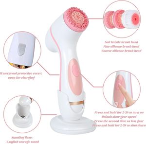 Factory Electric Cleansing <b>Brush</b> <b>Vibrations</b> Facial Cleaner Face Massager IPX6 Rotating Cleansing <b>Brush</b> Face Deep Cleansing Tool - Product Image 4