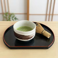 Bol à matcha japonais en céramique Mino, fait main, au toucher lisse, mignon, pour cérémonie du thé, four Yamaki P9-007