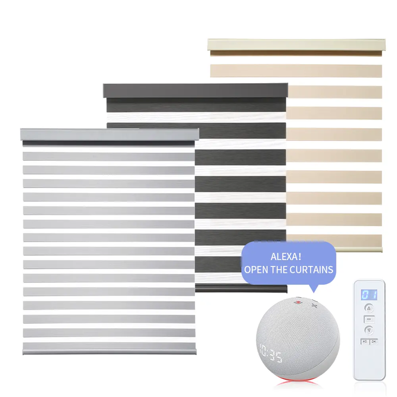 Remote Control Motorized Zebra Blinds 100