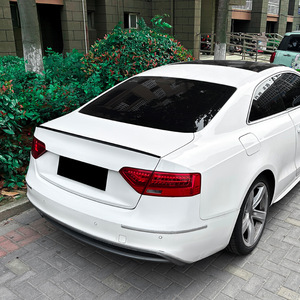 Audi A5 8T Coupe Rear Spoiler Carbon Fiber Texture Piano Black ABS <b>Wing</b> Shaped Trunk Modification Part - Product Image 1