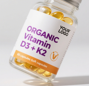 OEM Venta al por mayor Suplementos Distribuidores Etiqueta privada Salud Alimentos Suplementos Vitamina D3 + K2 Cápsulas Softgel - Product Image 3