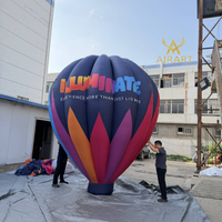 Ballon à air chaud gonflable de 4 m de haut avec lumière LED, nouveau motif, pour la promotion commerciale et la décoration d'événements