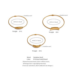قلادة من jinyouk وصلت حديثًا قلادة خفيفة من الفولاذ المقاوم للصدأ مقاومة للماء قلادة معدنية شخصية مطلية بمادة PVD عيار 18 - Product Image 6