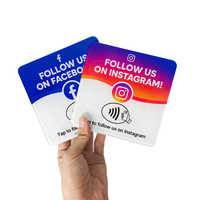 Support d'affichage personnalisé en PVC avec puce programmable N213 215 216 pour menu QR Code intelligent, carte NFC Google Review