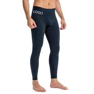 Leggings da Uomo Vedo per Palestra in Dropshipping con Logo Personalizzato, <span class=keywords><strong>Neri</strong></span> a Compressione per Sport Corsa e Allenamento Atletico, Pantaloni Aderenti da Fitness - Product Image 2
