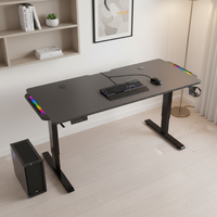 Bureau debout électrique AOR ESPORT, réglable en hauteur, avec pieds en aluminium, moderne, pour bureau commercial