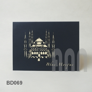การ์ดอวยพรแบบ pop-up 3D ทำด้วยมือของขวัญปราสาทคุมาโมโตะกระดาษกลวงประติมากรรมออฟเซ็ตพิมพ์ลาย - Product Image 6