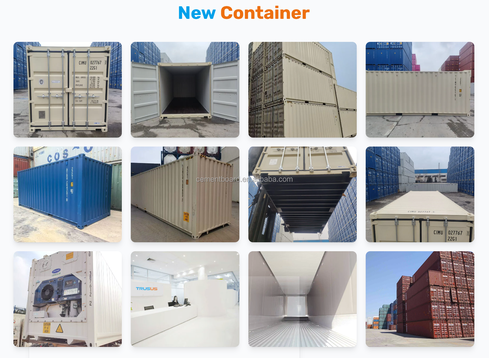 Used 20/40 FT GP Shipping Container / Second Hand Cargo Container