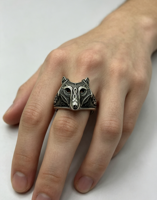Bague en acier inoxydable avec tête de loup viking nordique, bijoux tendance pour hommes