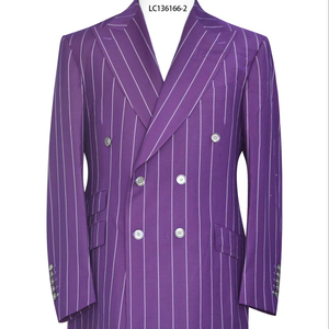 Costume d'affaires classique pour homme, coupe ajustée, 2 pièces, sur mesure, en laine, imperméable, anti-froissement, grande taille, plissé, simple boutonnage - Product Image 1