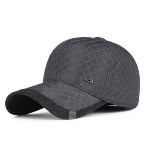 Casquette de baseball d'hiver pour hommes, chapeau chaud avec protection des oreilles, casquette de baseball d'extérieur pour personnes d'âge moyen et âgées - Product Image 5