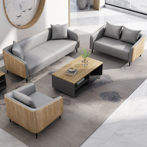 أثاث مكتبي جلدي حديث للاستقبال التجاري مقطعي غرفة مكتب وحدات انتظار أرائك شقق فنادق - Product Image 3