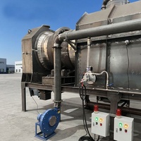 Maßgefertigter Biomasse-Reaktor für Olivenzweige 500kg Chargenkapazität PLC-Steuerung Hydraulischer Rotationsantrieb Wärmerückgewinnungs-Karbonisierungsofen