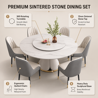 Ensemble rond de table à manger en marbre de luxe, extensible et pliable, 6 places, meubles rectangulaires en métal peu encombrants