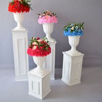 Piliers décoratifs en PVC pour scène de mariage, socles carrés blancs, colonnes romaines, moules de colonnes, vente en gros, livraison rapide