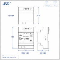 Alimentation électrique sur rail DIN mince 53 mm, 60 W, 5 V, 12 V, 24 V, 48 V, convertisseur AC/DC, SMPS industriel pour panneau de commande PLC