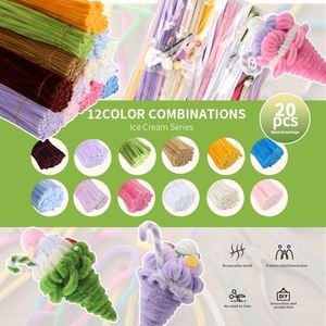 ชุดงานฝีมือเด็กสมัยใหม่ DIY ชุดอุปกรณ์ศิลปะจากเชลล์สเต็ม  ท่อโพลีเอสเตอร์สำหรับทำของตกแต่งไอศกรีม ของประดับงานปาร์ตี้วันเกิด - Product Image 4