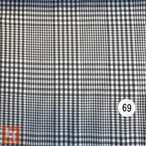 Polyester 75D 2/2 Diagonal Thousand Bird Grid, 100% polyester, fibre élastique, produits d'usine, vente directe en stock - Product Image 2