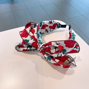 طوق شعر وردي بطراز ريترو إنز طبعة كبيرة ، طوق رأس نسائي ، رباط رأس عصري - Product Image 4