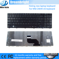 Keyboard Laptop untuk MSI CX640 CX640-851X A6400 CR640 MS-16Y1 Keyboard US Hitam