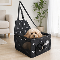 Siège auto surélevé pour petits chiens et chats, lit de voiture portable pour animaux de compagnie, sangle de sécurité, cadre en PVC amovible, tissu Oxford pliable, 7,5 kg