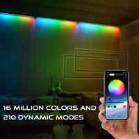 Barre de lumière murale LED RGBW avec contrôle vocal et DMX via application, gradation et changement de couleur pour éclairage de scène, DJ et fêtes