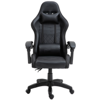 Chaise de jeu avec haut-parleurs Bluetooth et lumières LED RVB Chaise d'ordinateur de jeu ergonomique à massage avec repose-pieds et soutien lombaire