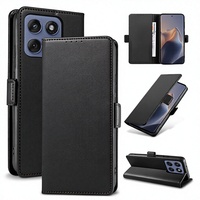 Étui portefeuille de luxe en PU Yunubeyii pour Motorola Edge 60/60 Fusion [Blocage RFID] [Magnétique] [Emplacement pour cartes] [Support] [Noir]