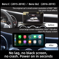 Système automobile Linux 10.25 pouces avec CarPlay sans fil, autoradio avec écran, CarPlay pour Mercedes C W205 GLC X253 CLA GLA A/B 15-19