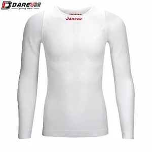 Darevie Mulheres Homens Manga Comprida Ciclismo Desgaste Camada Base de Compressão Secagem Rápida Respirável Suor Wicking Sports Ciclismo Jersey