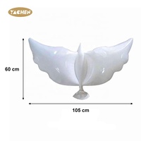 Ballon en aluminium mylar, oiseau blanc de la paix 23 cm, grands ballons à hélium, pour la saint-valentin, pour décoration de mariage