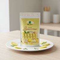 Tisane instantanée au citron et au gingembre, mélange en poudre 200g, conservation à température ambiante pour la détoxification utérine