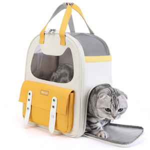 Sac à dos pour animaux de compagnie, pour chats et chiens, transporteur portable d'extérieur avec fenêtre en maille et porte avant, disponible en plusieurs couleurs - Product Image 5