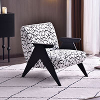 Nordischer Luxus Moderner Massivholz-Sessel Sofa Beistellstuhl Freizeit Esszimmer Wohnzimmer Schlafzimmer Gemütlicher Einzel-Samtstuhl Kreatives Design