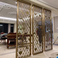 Cloisons de séparation de pièces de décoration intérieure réutilisable pour hôtel restaurant écran de confidentialité cloisons de bureau extérieures panneaux métalliques décoratifs